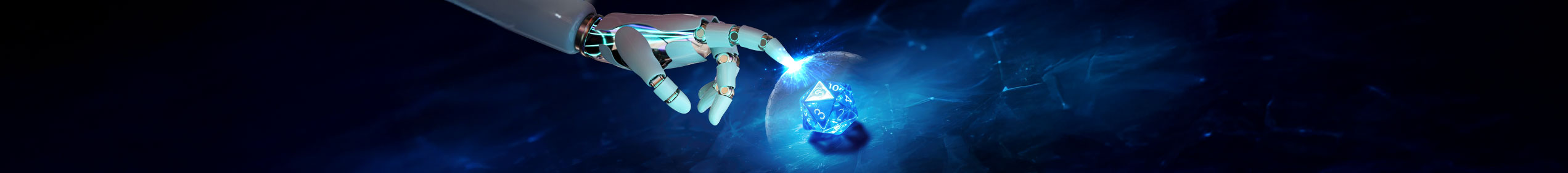 Roboterhand, die eine Kugel berührt